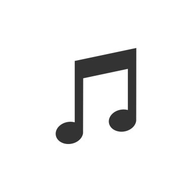Müzik simgesini, Not işareti. Vektör çizim düz