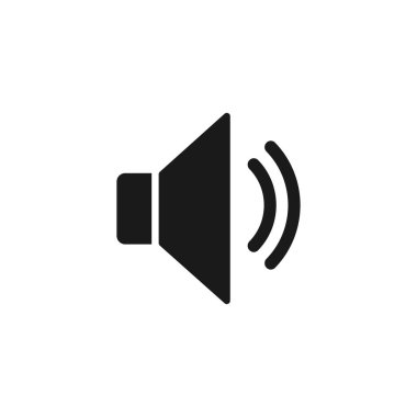 Ses simgesini, sözcü kutsal kişilerin resmi. Ses vektör simgesi, müzik birimi sembolü. Vektör çizim. Düz tasarım