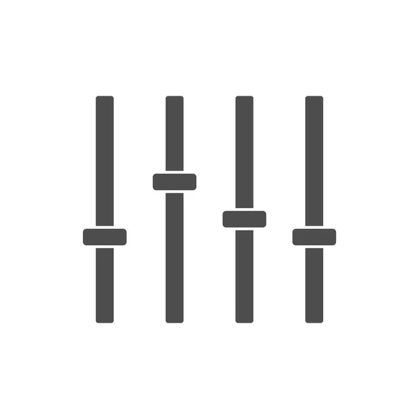 Equalizer Geluid Mixer Pictogram Vectorillustratie Platte Instellen — Stockvector