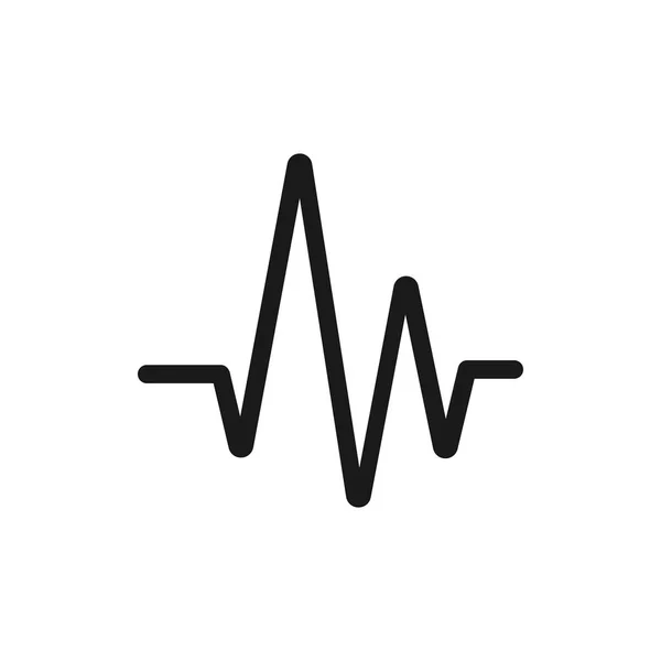 Icona dell'onda sonora. Illustrazione vettoriale, design piatto . — Vettoriale Stock