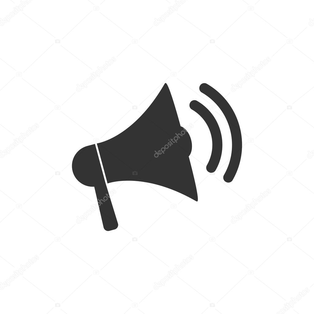 Loudspeaker, megaphone icon Vector illustration flat