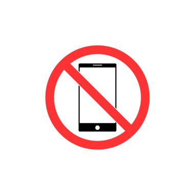 Smartphone iz yok. Düz tasarım. Hiçbir telefon simgesi