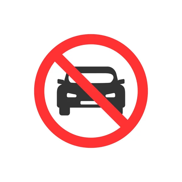 Pas Auto Aucun Panneau Signalisation Stationnement — Image vectorielle