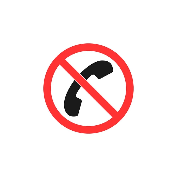 Nessun Segnale Chiamata Nessuna Icona Del Telefono Illustrazione Vettoriale Piatto — Vettoriale Stock