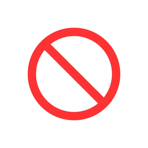 Non Pas Entrée Pas Signe Icône Signe Illustration Vectorielle Plate — Image vectorielle