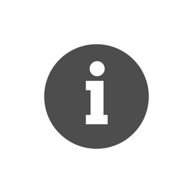 Bilgi simgesi, bilgi işareti, vektör çizim düz