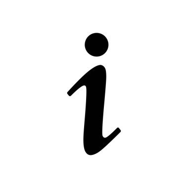 Bilgi simgesi, bilgi işareti, vektör çizim düz