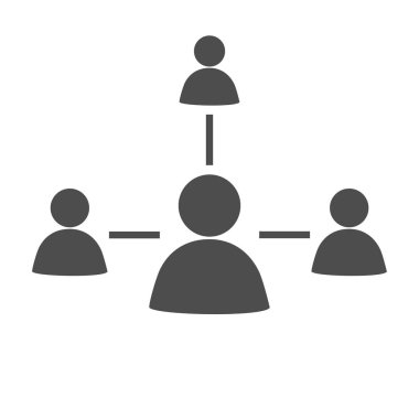 İnsanlar bağlantı simgesi. Ağ oturum. Vektör çizim düz