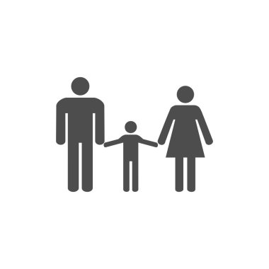 İnsanlar simgesi. Aile simgesi. Vektör çizim düz