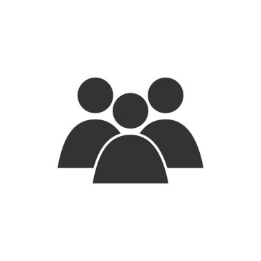 İnsanlar simgesi. Kullanıcı işareti simgesi. Vektör çizim düz