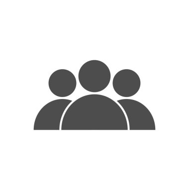 İnsanlar simgesi. Kullanıcı işareti simgesi. Vektör çizim düz