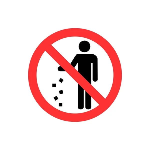 Σύμβολο Σκουπίδια Όχι Σκουπίδια Σημάδι Εικονίδιο Του Κάδου Απορριμμάτων Κανένα — Διανυσματικό Αρχείο