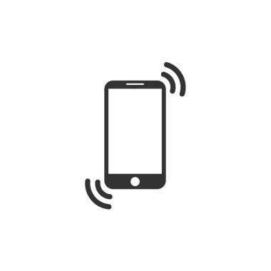 Akıllı telefon simgesi. Düz tasarım. Telefon bağlantı işareti vektör