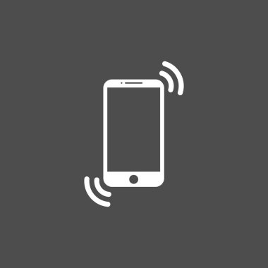 Akıllı telefon simgesi. Düz tasarım. Telefon bağlantı işareti vektör