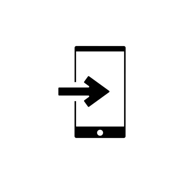 Smartphone Pictogram Met Een Pijlpictogram Bestand Laden Teken Telefoon Vectorillustratie — Stockvector