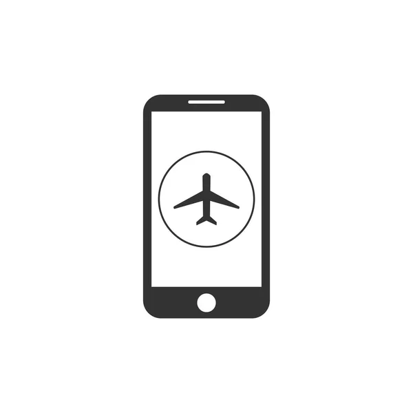 Modo Avião Smartphone Vibração Ícone Avião Ilustração Vetorial —  Vetores de Stock