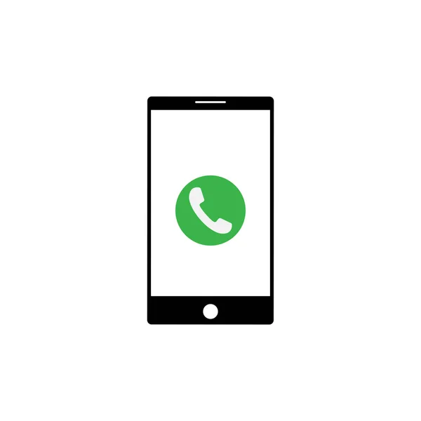 Smartphone Icon Call Sign Vector Illustration Flat — Stock Vector