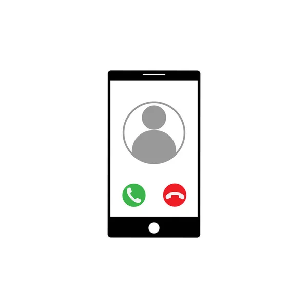 Smartphone Icon Call Sign Vector Illustration Flat — Stock Vector