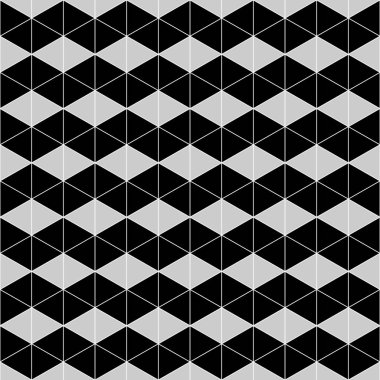 Siyah ve gri geometrik Dikişsiz desen üçgen, arka plan ile