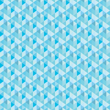 Mavi üçgen, desen. Sorunsuz vektör tasarımı soyut