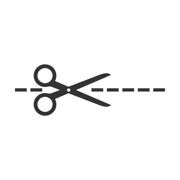 Crop Cut Cutting Scissors Icon — Stock Vector
