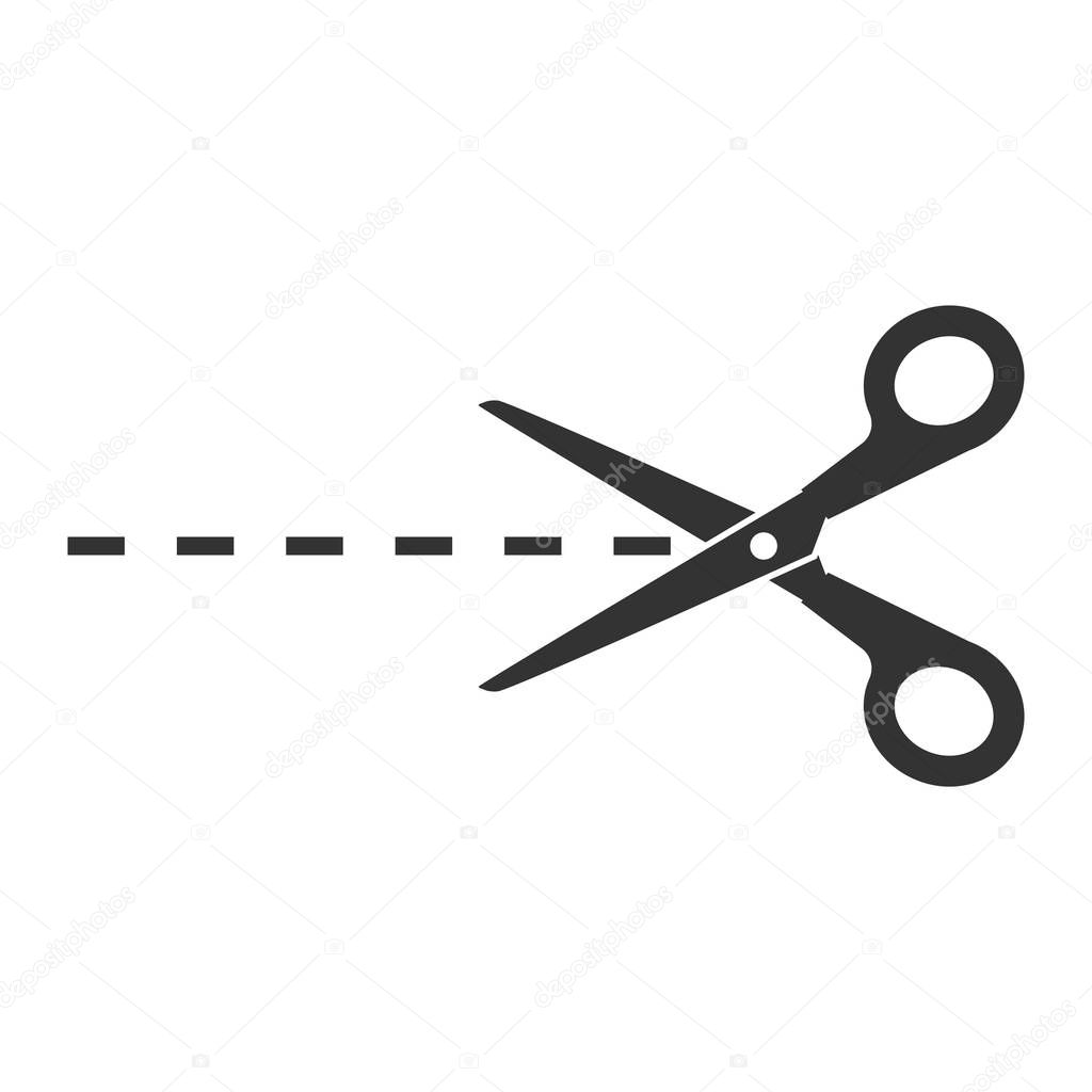 Crop, cut cutting scissors icon