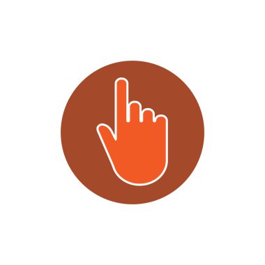 İşaretini tıklatın. Vektör çizim düz tasarımı