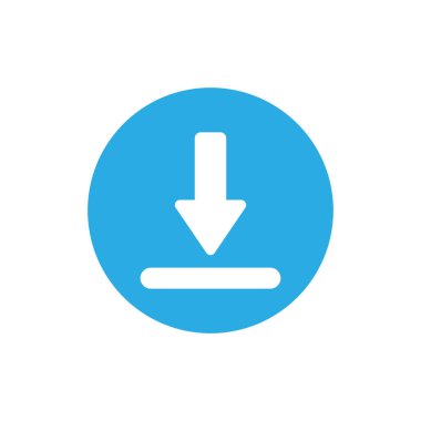 Ok, halka, download simge vektör çizim düz