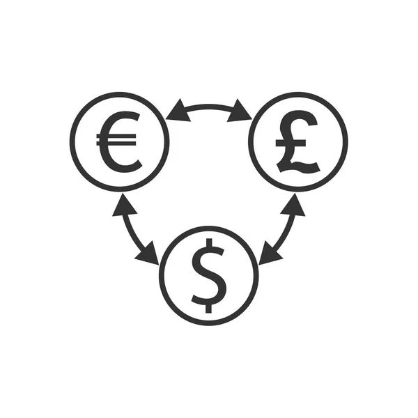 Exchange Icon Vector Illustration Flat Design — Stock Vector