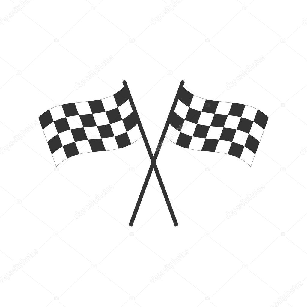 Racing flag icon. Vector illustration flat