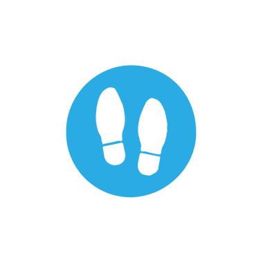 Ayakkabı yazdırma simgesi. Vektör çizim düz