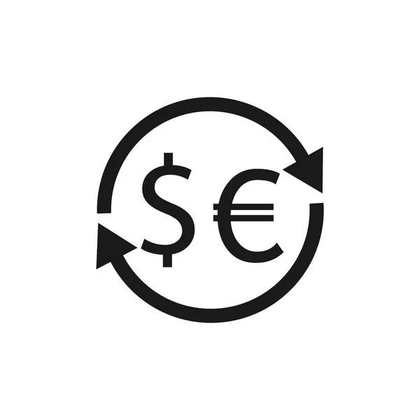 Exchange Icon Vector Illustration Flat Design — Stock Vector