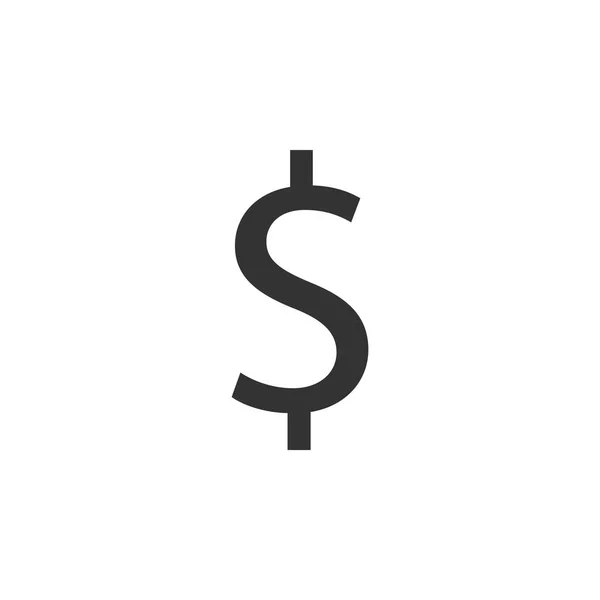 Icono Del Dólar Señal Dinero Ilustración Vectorial Plana — Vector de stock