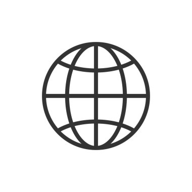 Dünya küre, genel simge. Vektör çizim düz