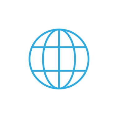 Dünya küre, genel simge. Vektör çizim düz