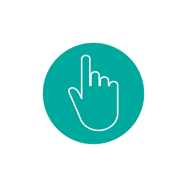 Нажмите знак. Векторная иллюстрация
