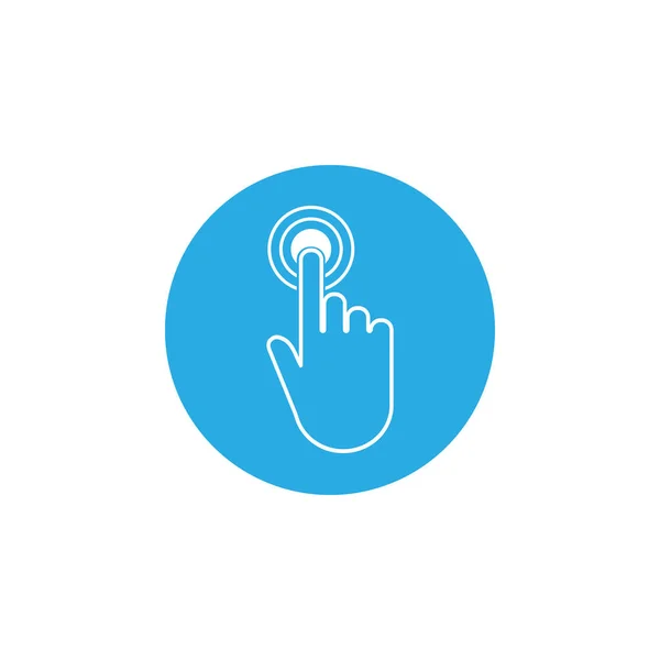 Click Hand Icon Vector Illustration Flat Design — Stock Vector