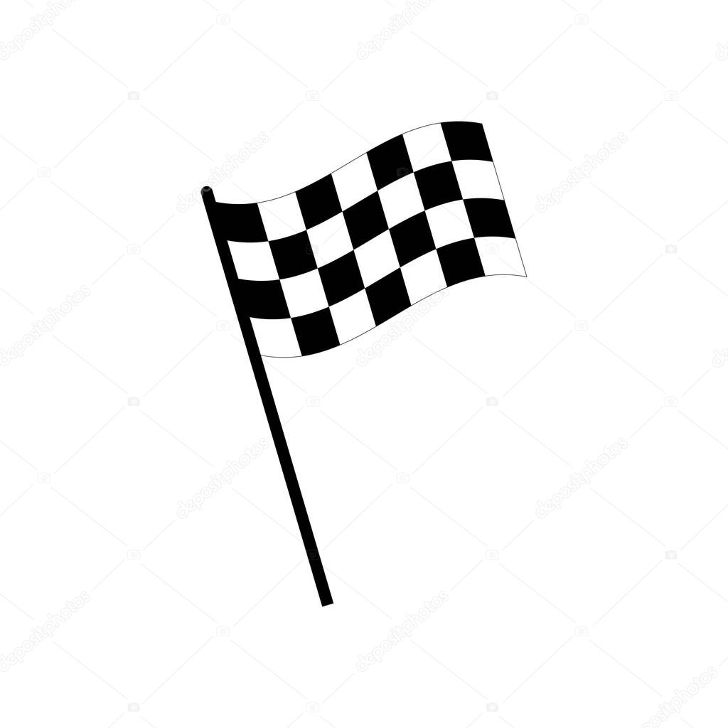 Racing flag icon. Vector illustration flat