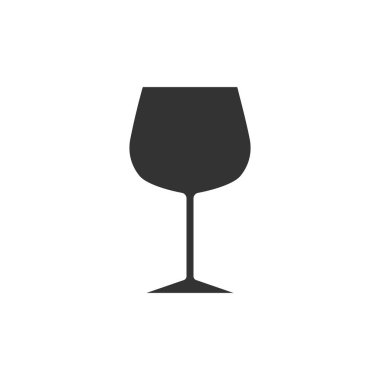 Şarap cam kutsal kişilerin resmi. Kadehi sembolü. Vektör düz tasarımı