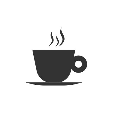 Kahve fincanı simge. Vektör çizim düz