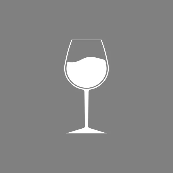 Винний Скляний Значок Символ Лотка Вектор Плоский Дизайн — стоковий вектор