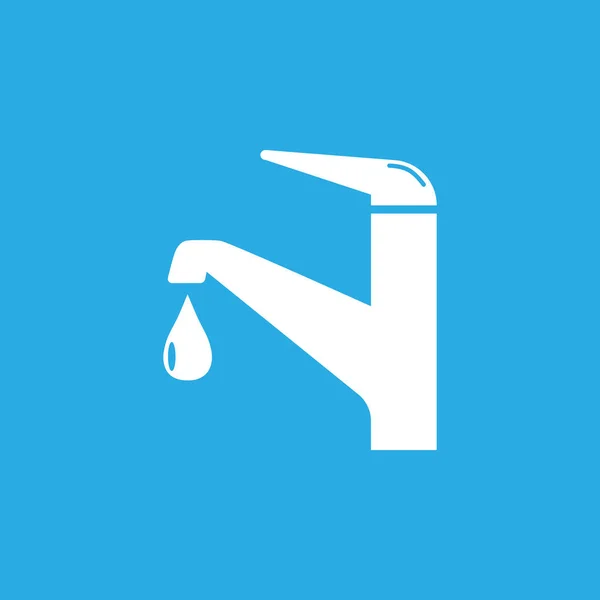 Wasserhahn Symbol Wasserhahn Zeichen Blauer Hintergrund Vektorillustration — Stockvektor