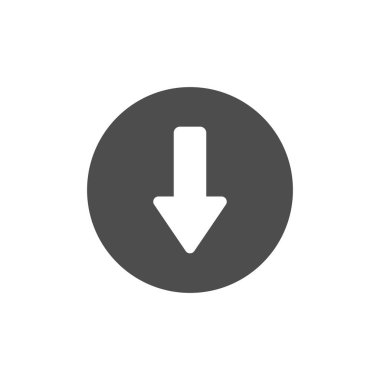 Ok, halka, download simge vektör çizim düz