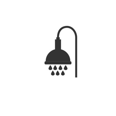 Banyo, duş, duş tuvalet küvet simge vektör çizim