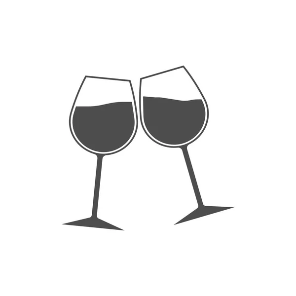 Wine Glass Icon Goblet Symbol Vector Flat Design — Stock Vector