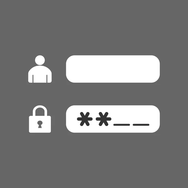 Zámek Přihlašovací Heslo Zabezpečení Ikony Vektor — Stockový vektor