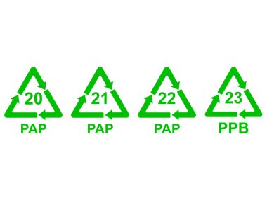 Vektör çizim, düz kağıt geri dönüşüm tasarım