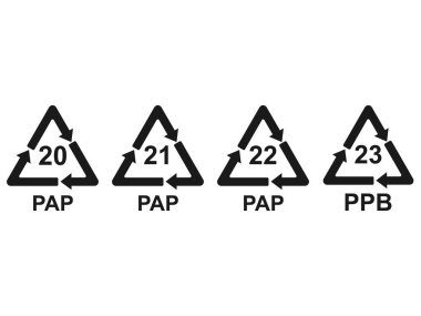 Vektör çizim, düz kağıt geri dönüşüm tasarım