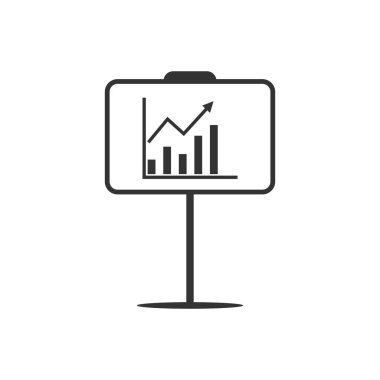 Vektör çizim, düz tasarım. Busines flip grafik