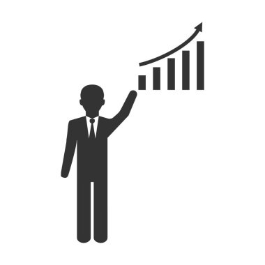 Vektör çizim, düz tasarım. Busines flip grafik